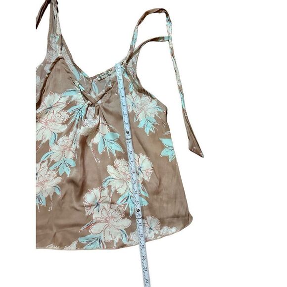 Free People Line Up Halter Cami Top Womens Floral Crisscross Front Sz S - Picture 7 of 9